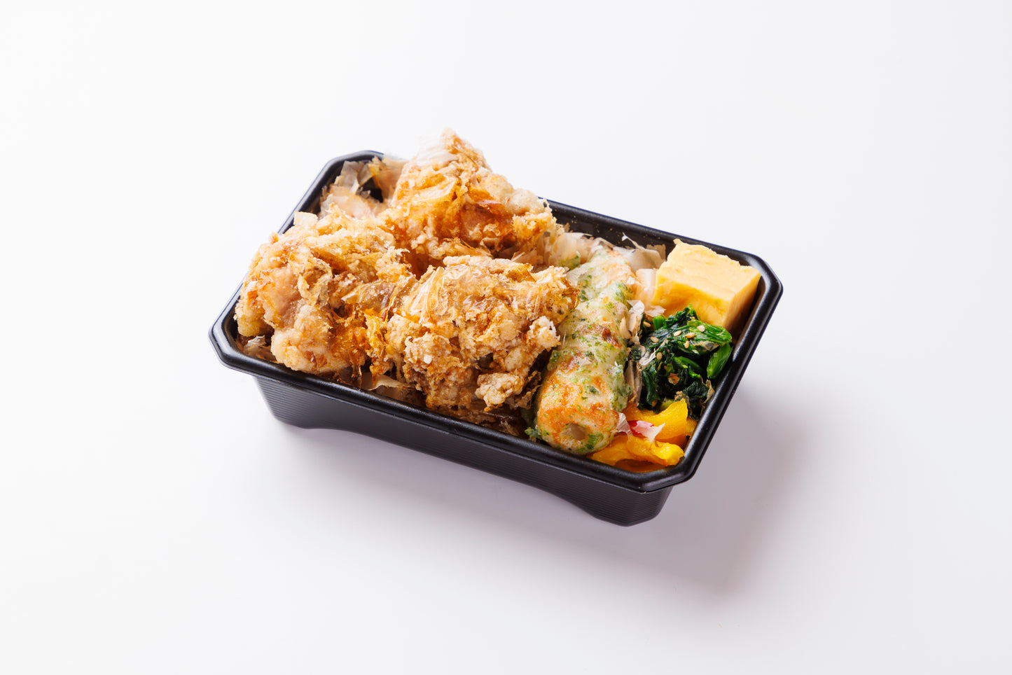 昆布漬けの花藻塩唐揚げ本枯れぶし弁当