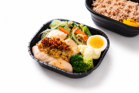 10種の温野菜とザクザクタレの低温鶏ササミ弁当